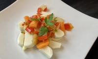 Recipe picture of the prepared "Yam vegetables with pepper, carrot, chili and ginger".