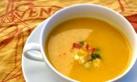 Recipe picture of the prepared "spicy pumpkin-turnip soup with paprika and curry".